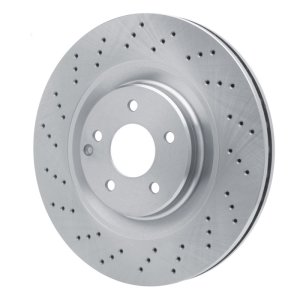 Mercedes-Benz CLK55 AMG Brake Rotor (1) - Front - R1 Concepts - Drilled - `03-`07